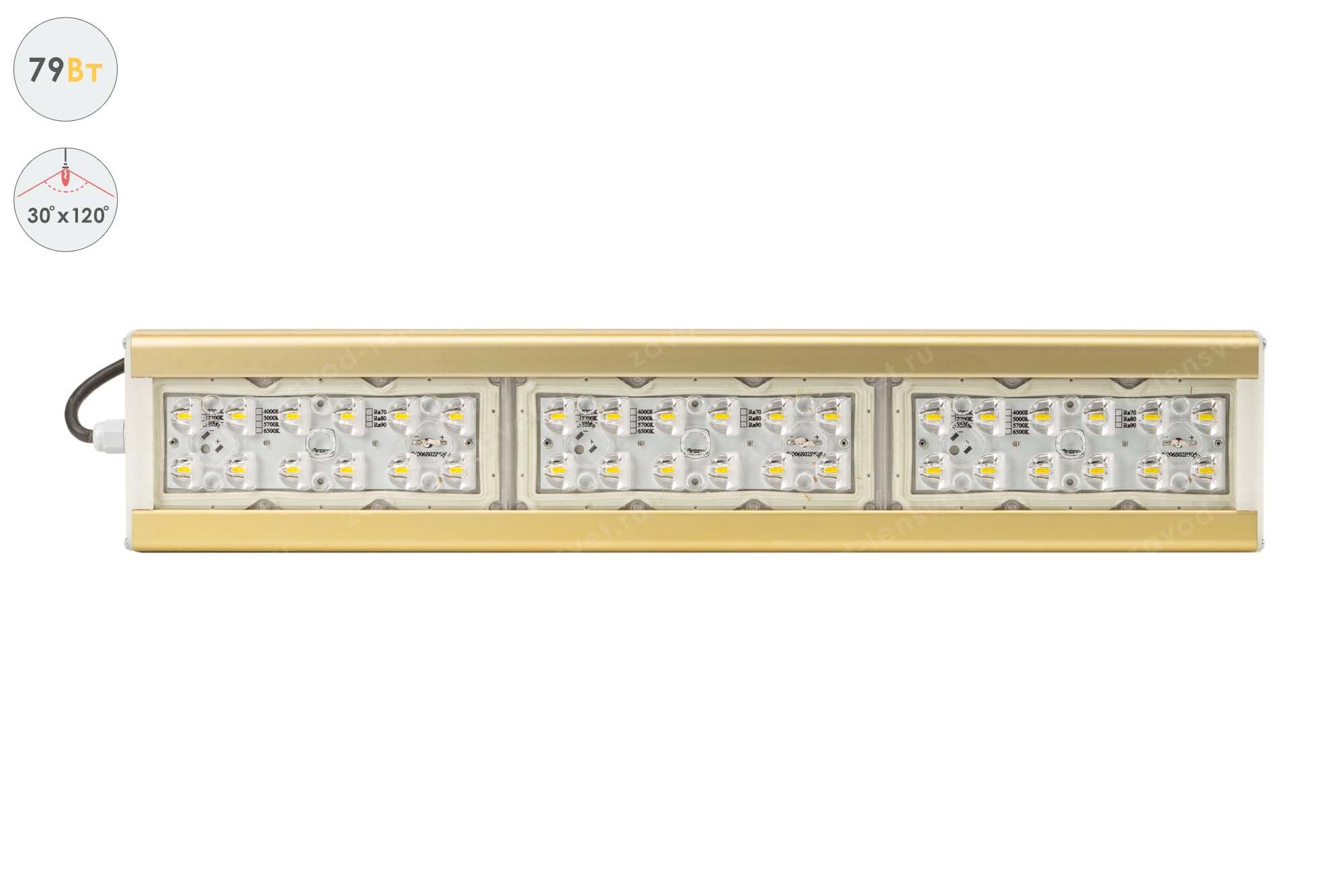 Светодиодный светильник Магистраль GOLD, универсальный U-1, 79 Вт, 30X120°