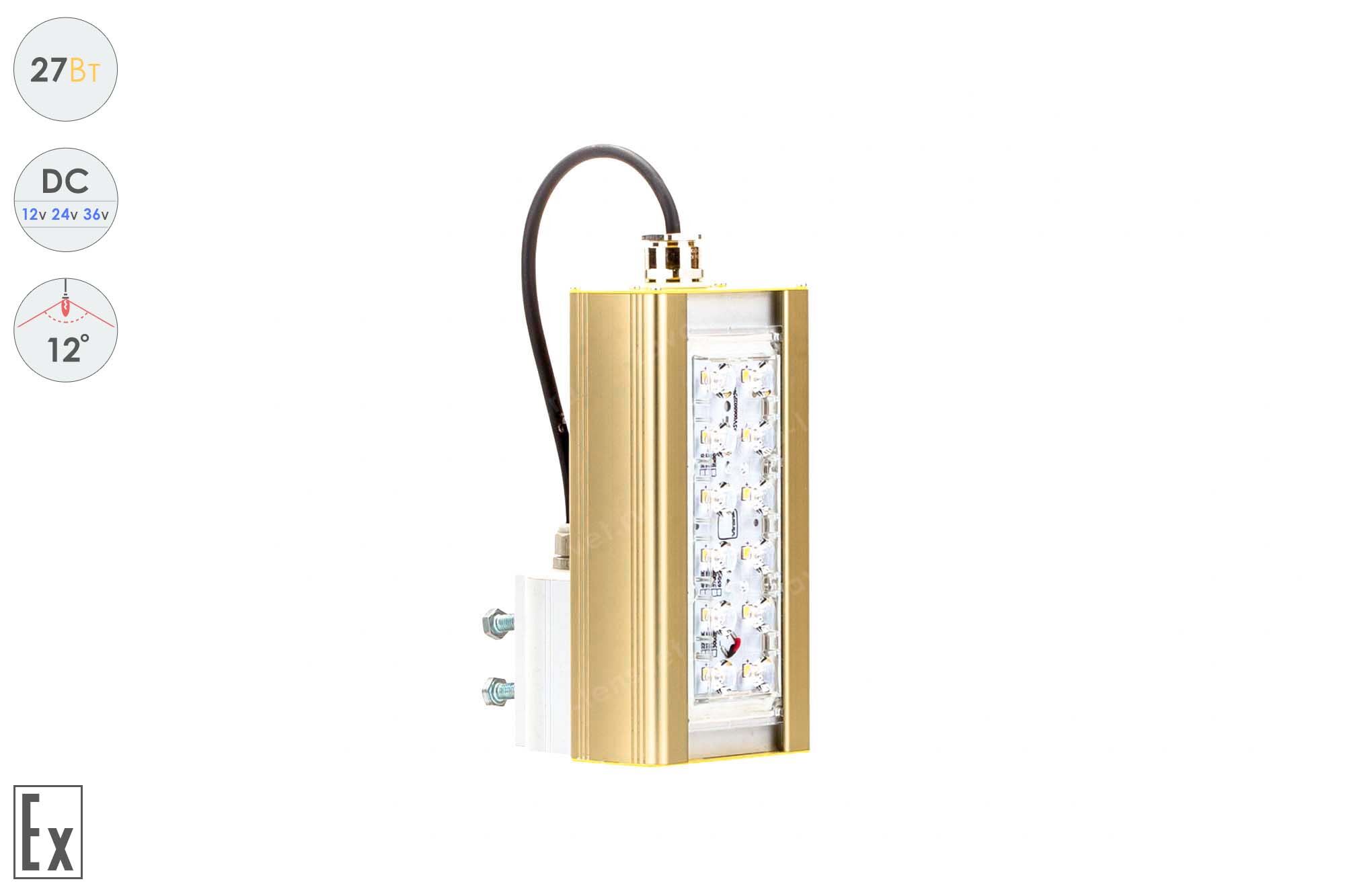 Низковольтный светодиодный светильник Прожектор Взрывозащищенный GOLD, консоль K-1 , 27 Вт, 12° 1