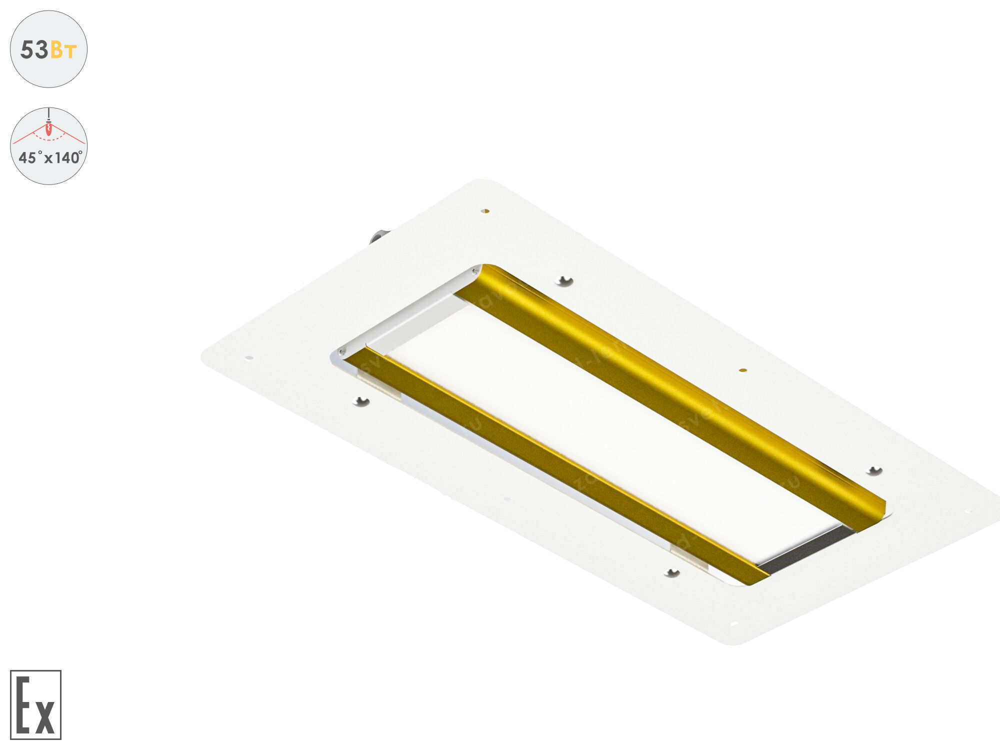 Светодиодный светильник Магистраль Взрывозащищенная GOLD, для АЗС, 53 Вт, 45X140° 1