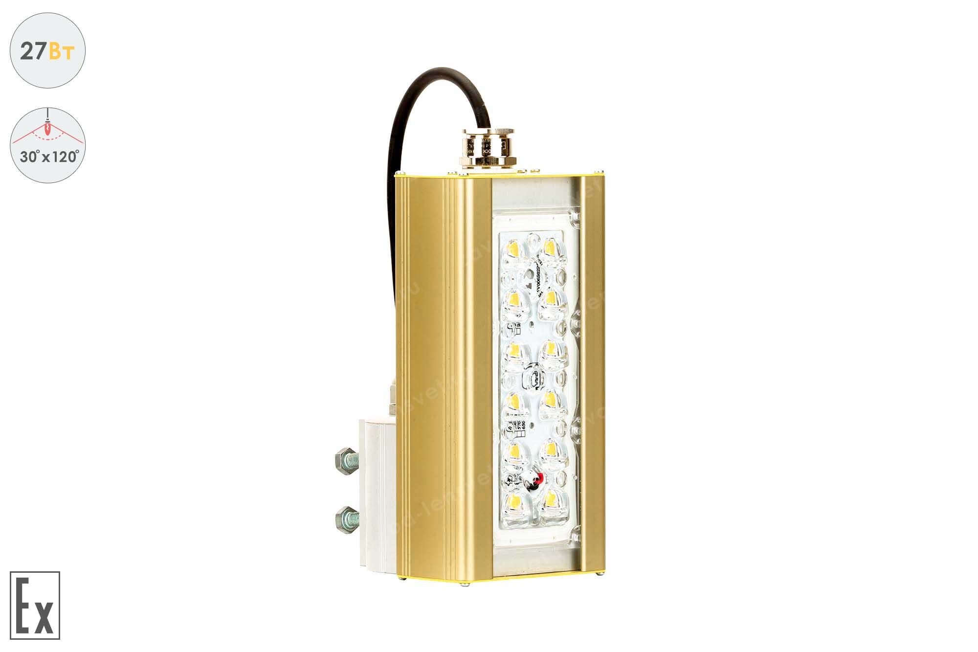 Светильник взрывозащищенный светодиодный Магистраль GOLD, консоль K-1, 27 Вт, 30X120°