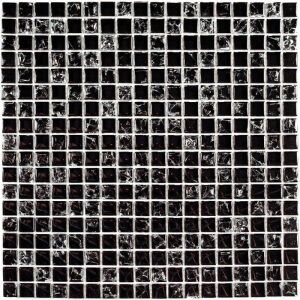 Мозаика стеклянная Bonaparte Strike Black (глянцевая), 15*15*8 мм, 300*300 мм