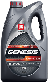 ЛУКОЙЛ Genesis Armortech GC 5w30 4 л API SL/CF (масло синтетическое)