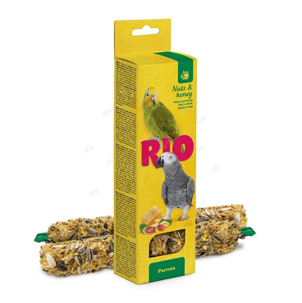 Зерновая палочка Рио для попугаев с медом и орехами 2х90 г (8) 57085