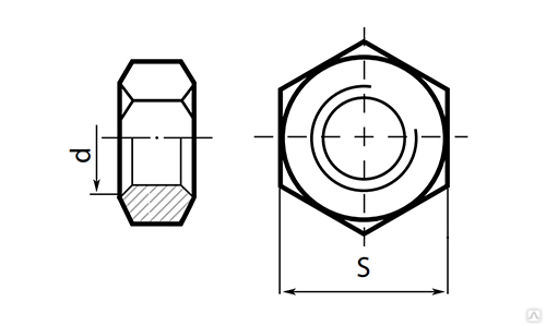 Чертеж гайки м24