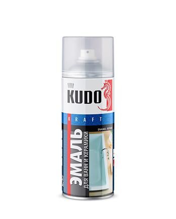 Эмаль KUDO для ванн белый 1301 аэрозоль краска 520 ml. /6 KU-1301