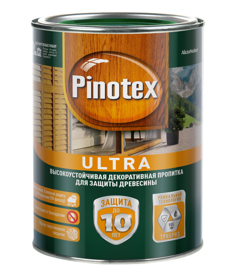 Пропитка Pinotex ULTRA Белый 1 л Лазурь 5197682-5353811
