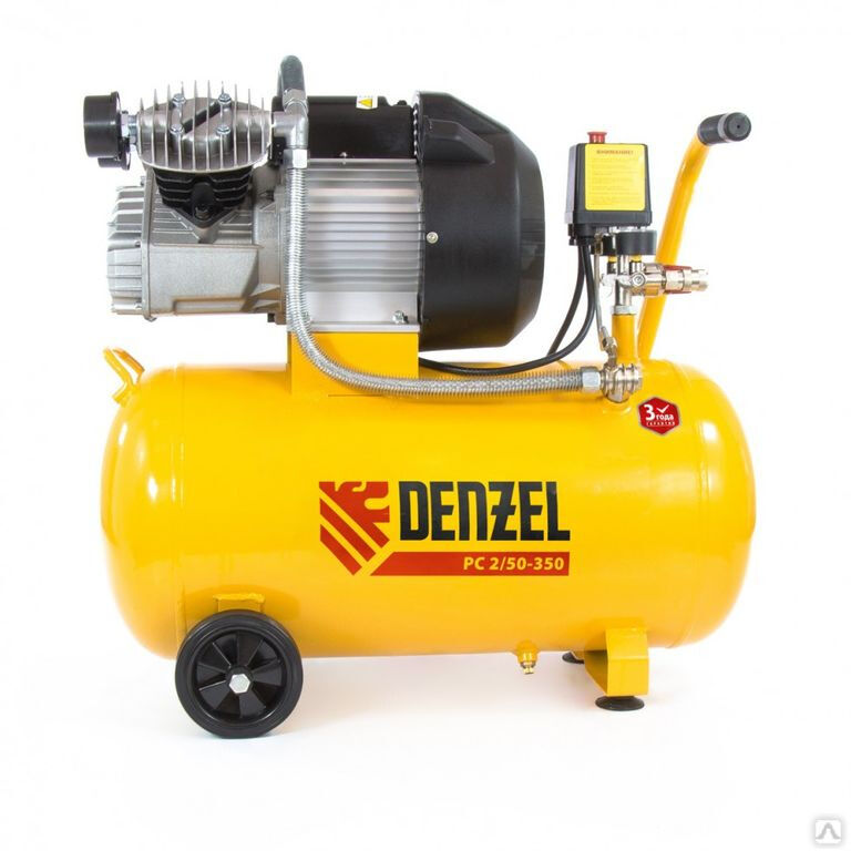 Компрессор пневматический Denzel 2,2 кВт, 350 л/мин, 50 л