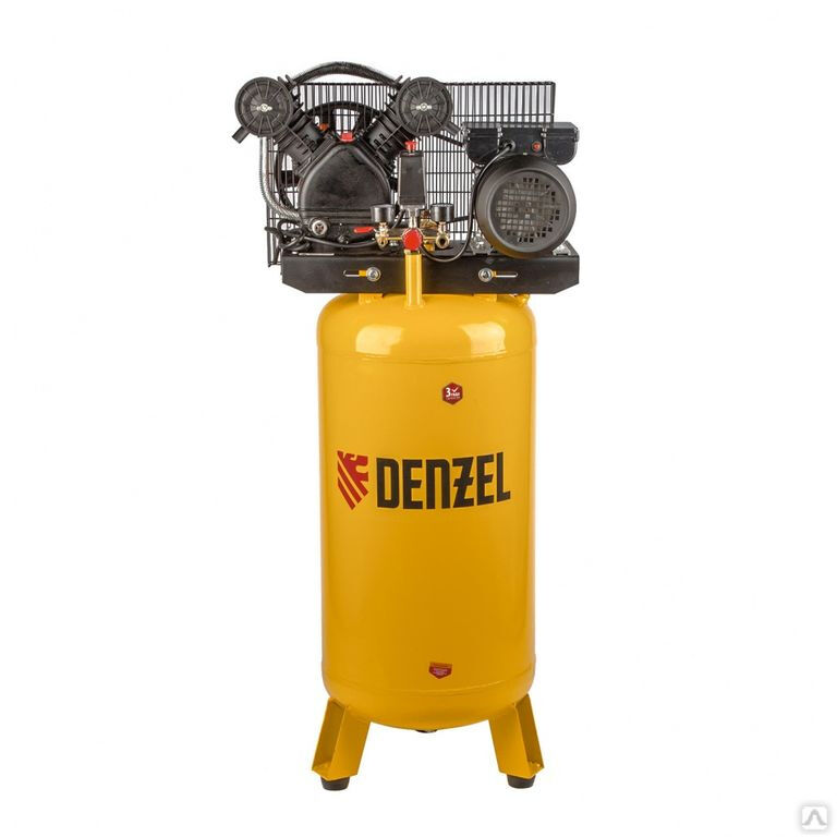 Компрессор DRV2200/100V, масляный ременный, 10 бар, производительность 440 л/м, мощность 2.2 кВт Denzel