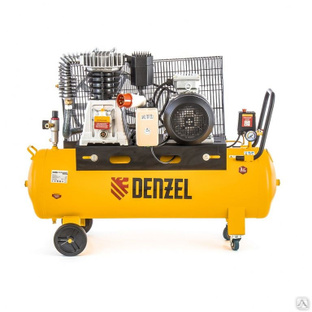 Компрессор DR4000/100, масляный ременный, 10 бар, производительность 690 л/м, мощность 4 кВт Denzel #1