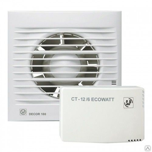 Вентилятор накладной Soler Palau KIT Decor-100CZ 12V+CT-12/6 Ecowatt (кондиционирование)