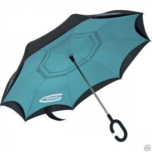 Зонт-трость, рукоятка с покрытием Soft ToucH Gross обратного сложения 