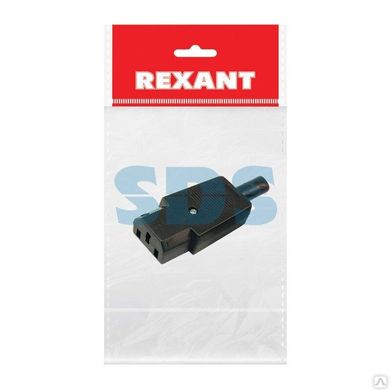 Сетевой штекер на шнур (1 шт) (пакет БОПП) REXANT