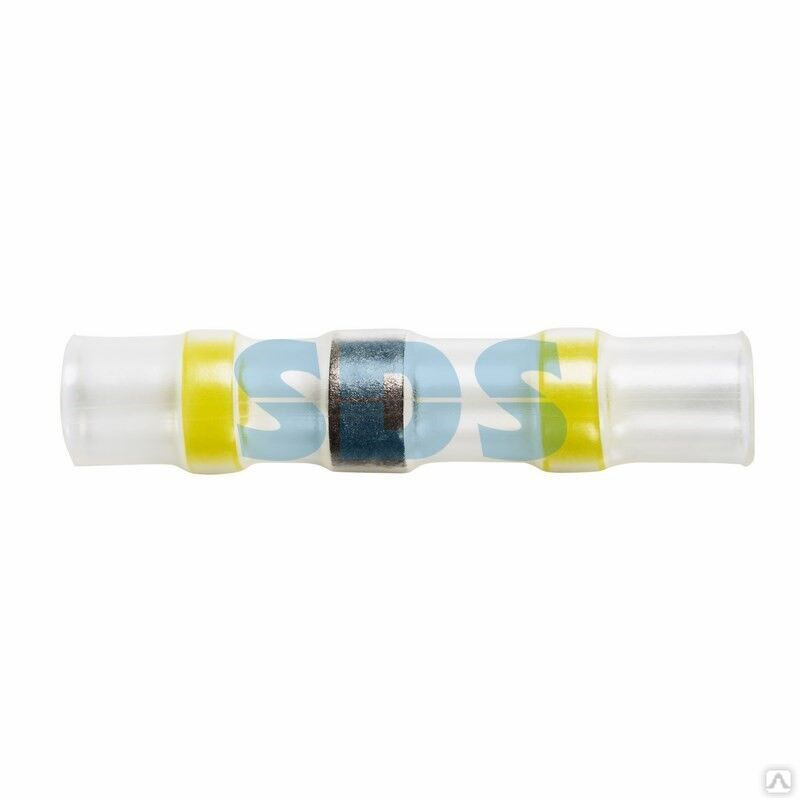 Гильза кабельная изолированная ПК-т 6.0 термоусаживаемая под пайку L-40 мм 4.0-6.0 мм² желтая REXANT