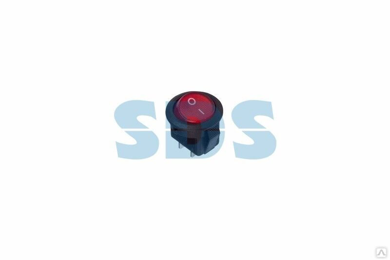 Выключатель клавишный круглый 250 V 3А (2с) ON-OFF красный Micro REXANT
