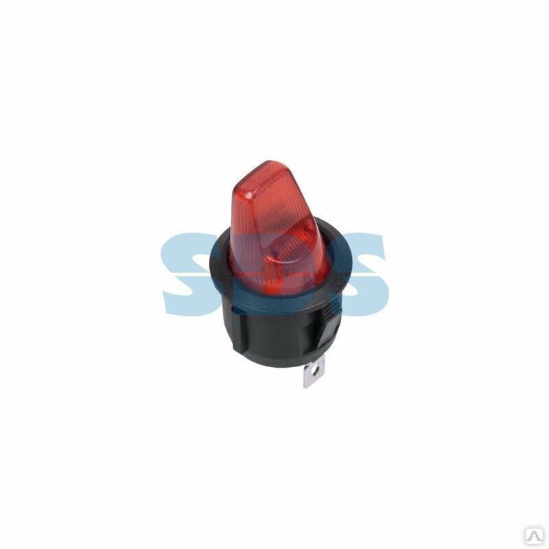 Выключатель клавишный круглый 250 V 6А (3с) ON-OFF красный REXANT