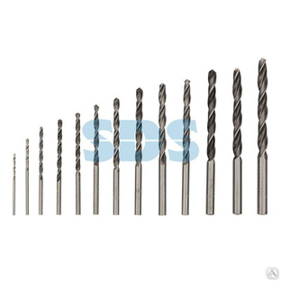 Набор сверл по металлу (HSS) диаметр 1.5-6.5 мм (13 шт) Kranz 
