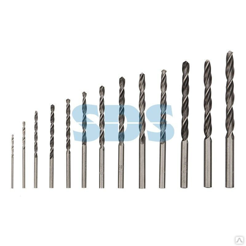 Набор сверл по металлу (HSS) диаметр 1.5-6.5 мм (13 шт) Kranz