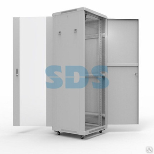 Шкаф напольный 19" серии Standart 22U 600х800мм, передняя дверь стекло, задняя дверь металл, RAL 7035 2 части REXANT 