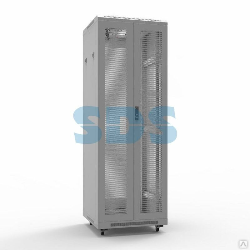Шкаф напольный 19" серии Standart 42U 600х1000мм, распашные перфорированные двери, RAL7035 3 части REXANT