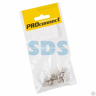 Разъем антенный на кабель, штекер F для кабеля SAT (с резиновым уплотнителем), (5шт) (пакет) PROconnect 