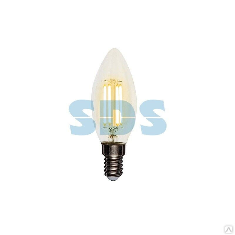 Лампа светодиодная филаментная Свеча CN35 7,5Вт 600Лм 2700K E14 прозрачная колба REXANT