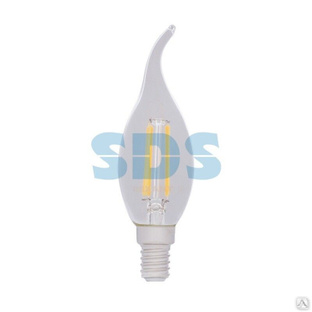Лампа светодиодная филаментная Свеча на ветру CN37 7,5Вт 600Лм 4000K E14 диммируемая, прозрачная колба REXANT 