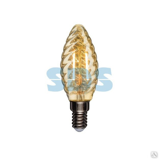 Лампа светодиодная филаментная Витая свеча LCW35 9,5Вт 950Лм 2400K E14 золотистая колба REXANT 