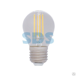 Лампа светодиодная филаментная Шарик GL45 7,5Вт 600Лм 4000K E27 диммируемая, прозрачная колба REXANT 