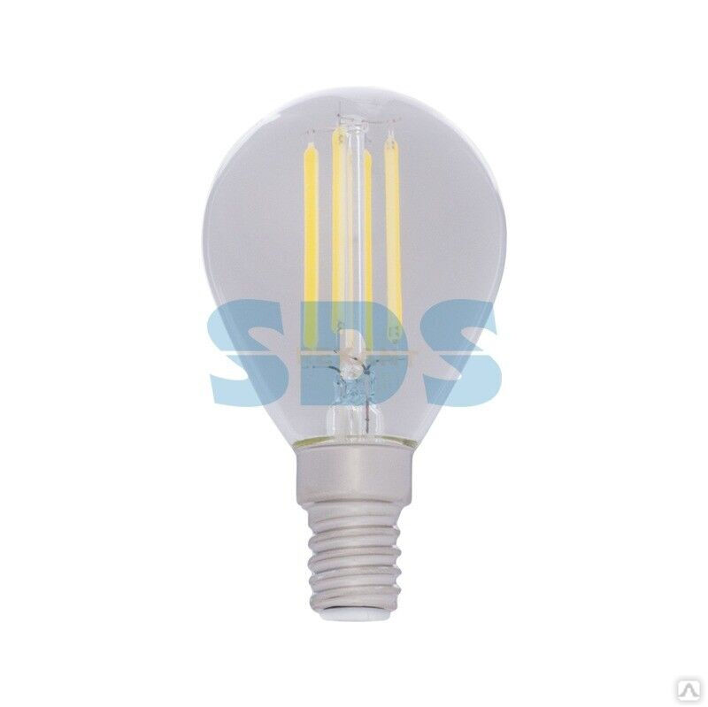 Лампа светодиодная филаментная Шарик GL45 7,5Вт 600Лм 4000K E14 диммируемая, прозрачная колба REXANT