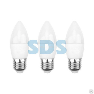 Лампа светодиодная REXANT Свеча CN 9.5 Вт E27 903 Лм 4000 K нейтральный свет (3 шт./уп) 