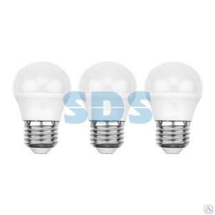 Лампа светодиодная REXANT Шарик (GL) 7.5 Вт E27 713 Лм 6500 K холодный свет (3 шт./уп) 