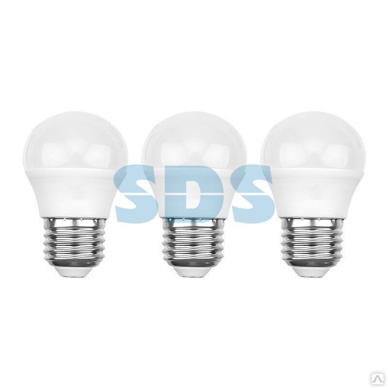 Лампа светодиодная REXANT Шарик (GL) 7.5 Вт E27 713 Лм 6500 K холодный свет (3 шт./уп)