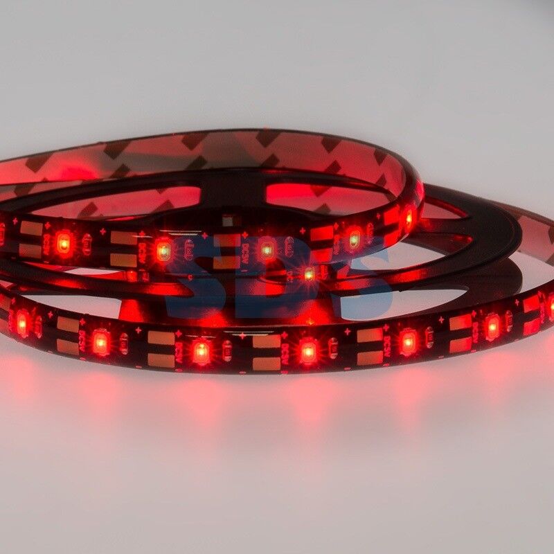 LED лента 1м с USB коннектором 5 В, 8 мм, IP65, SMD 2835, 60 LED/m, цвет свечения красный LAMPER