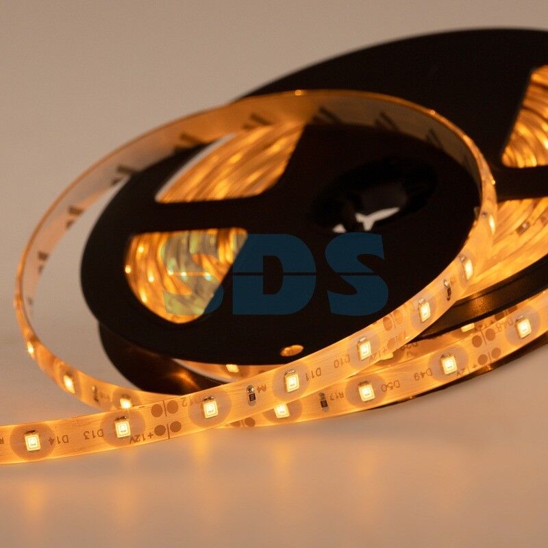 LED лента 5м силикон, 8 мм, IP65, SMD 2835, 60 LED/m, 12 V, цвет свечения желтый LAMPER