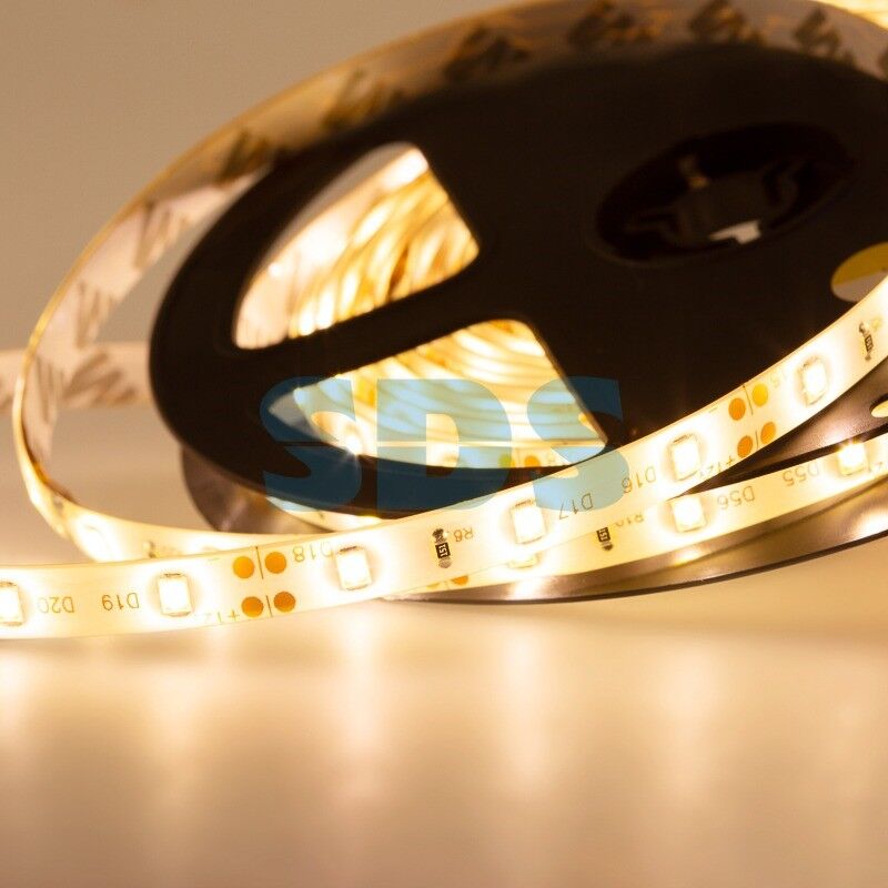 LED лента 5м силикон, 8 мм, IP65, SMD 2835, 60 LED/m, 12 V, цвет свечения теплый белый LAMPER