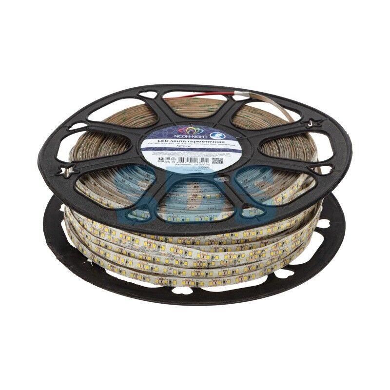 LED лента силикон, 10 мм, IP65, SMD 2835, 120 LED/m, 12 V, цвет свечения теплый белый, бухта 50 м LAMPER