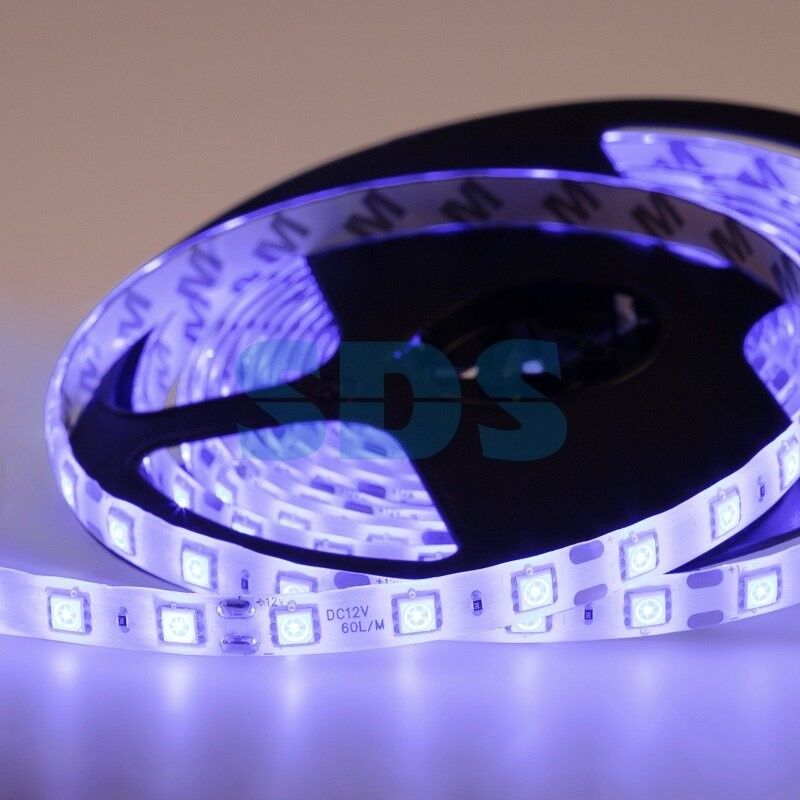 LED лента 5м силикон, 10 мм, IP65, SMD 5050, 60 LED/m, 12 V, цвет свечения синий LAMPER