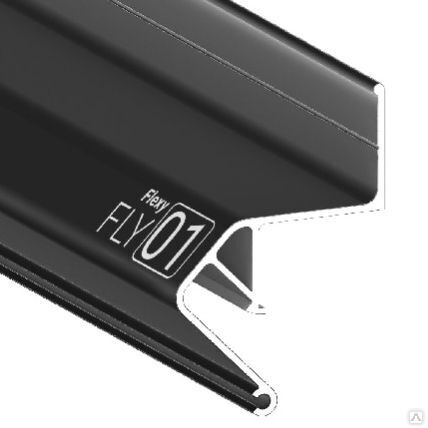 Стеновой парящий профиль Flexy FLY 01 для натяжных потолков Черный мат 2000 мм