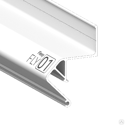 Стеновой парящий профиль Flexy FLY 01 для натяжных потолков Белый мат 2000 мм