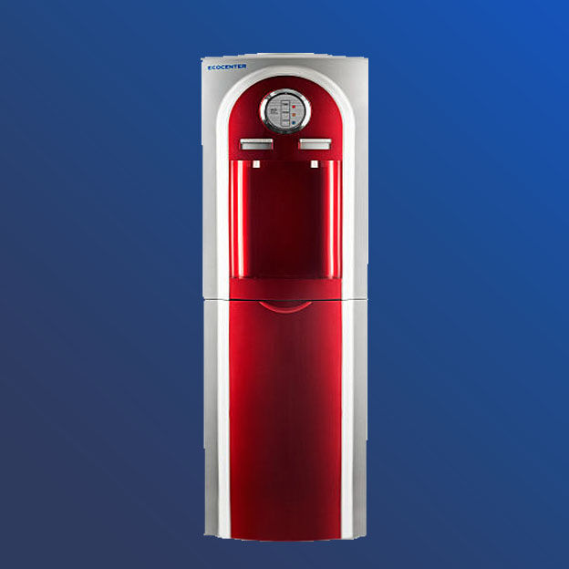 Кулер для воды G-F4C красный, серебристый со шкафчиком