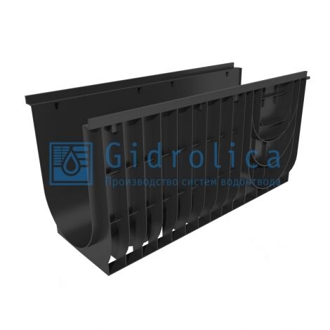 Лоток водоотводный Gidrolica Pro DN 100 ЛВ-30.38.48 пластиковый, C250
