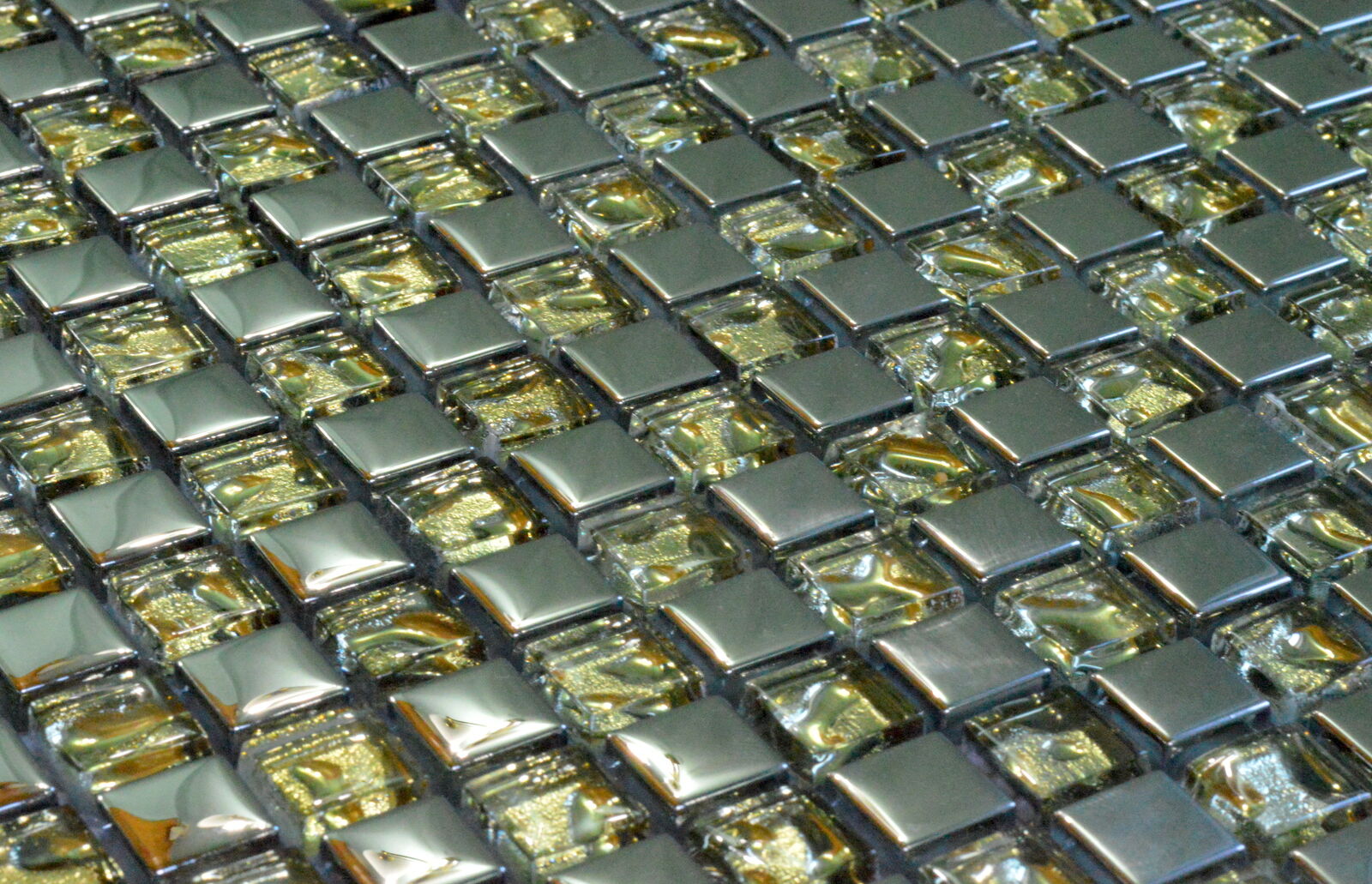 Мозаика стеклянная ТС 302 Tonomosaic ТС302 золотая серебро