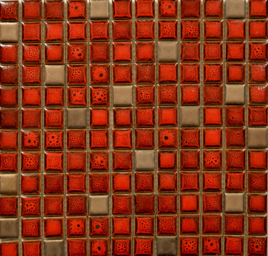 Мозаика керамическая AMK03 Tonomosaic AMK 03 красная 1