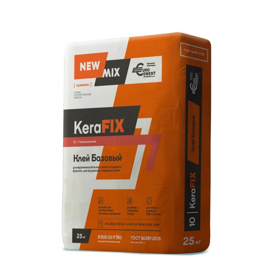 Клей плиточный базовый KeraFIX, 25 кг 10