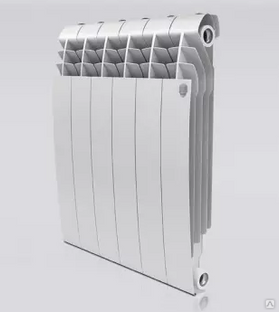 Биметаллический радиатор Ширина: 100 мм, Высота ребра: 500 мм, Секции: 9 секций, Теплоотдача: 1350 Вт 