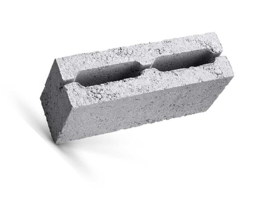 Камень перегородочный бетонный "12-ка" серый 200х200х400