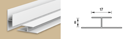 Профиль стыковочный для панелей 8мм 3,0м Идеал, 001-G Белый гладкий 25