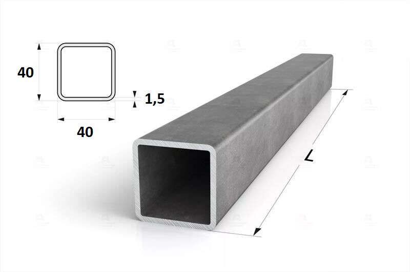 Столб металлический 40х40(1,5) мм, длина 1,2м