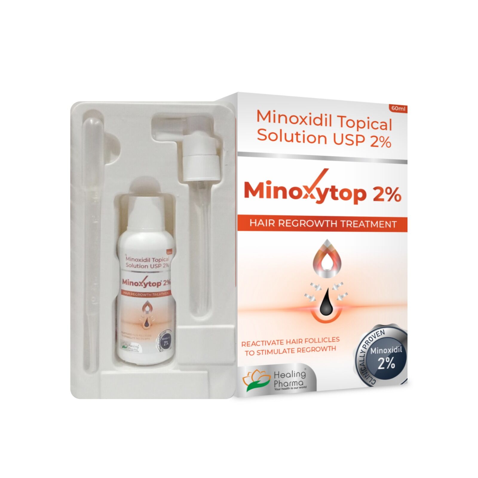 Средство для роста волос Minoxytop 2% Minoxidil IP Solution 2% w/v - женский миноксидил 2%