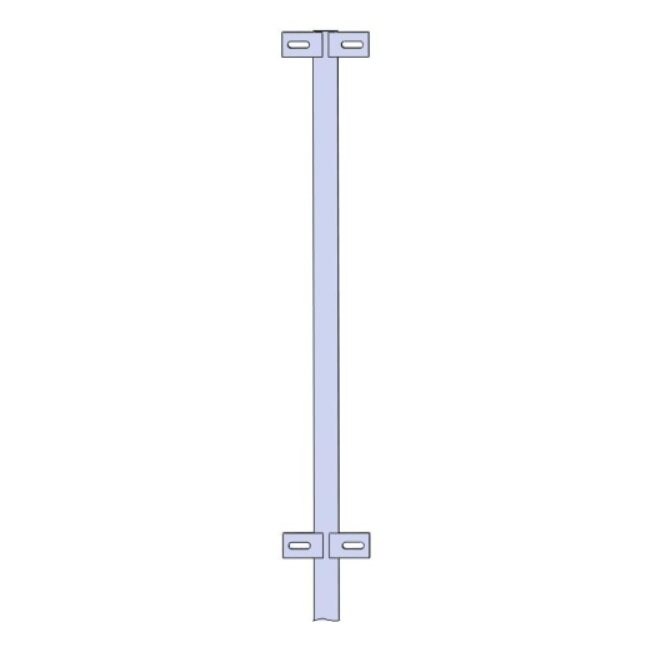Столб промежуточный Высота столба: 1500 мм Размеры труб столбов, мм: 40х40х2